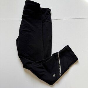 Ivivva Rhythmic Tights Pique Black Reflective Leggings Pants Full Length 10